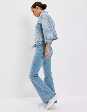 Vestes American Eagle AE Cropped Denim Lavage Clair Femme | YHE-63021633